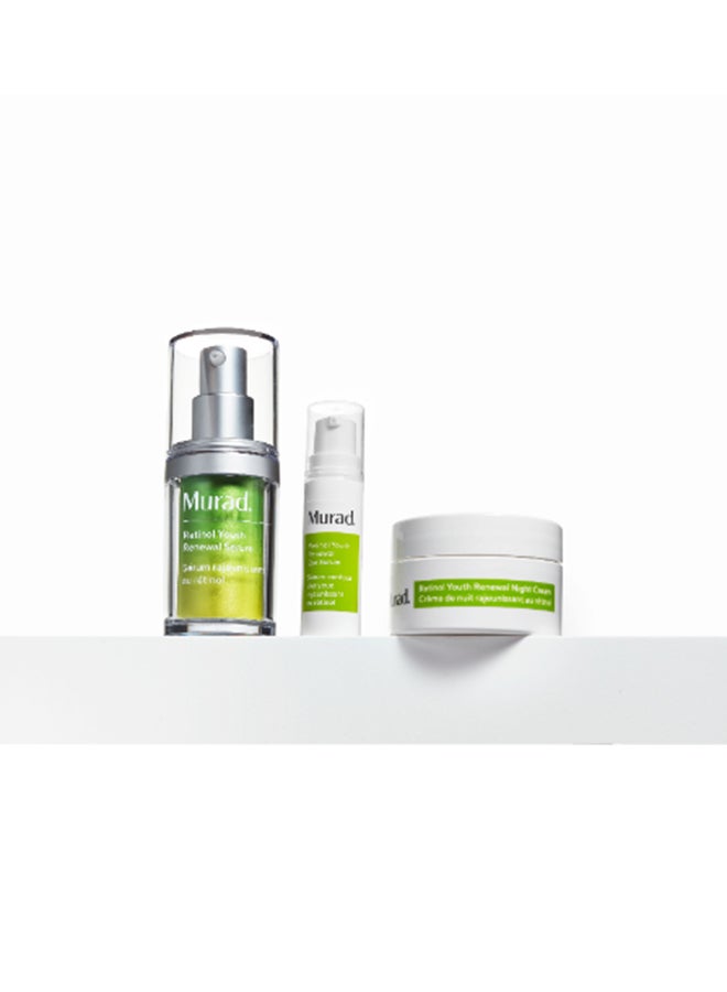 Murad Youth Renewal Retinol Trial Kit | 3-Step Anti-Aging Skincare Set with Retinol Serum, Firming Cream & Renewal Treatment | Reduces Fine Lines & Improves Skin Elasticity - Image 3